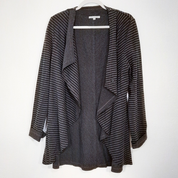 People Like Frank Gray Striped Sweater 10 - Picture 1 of 5